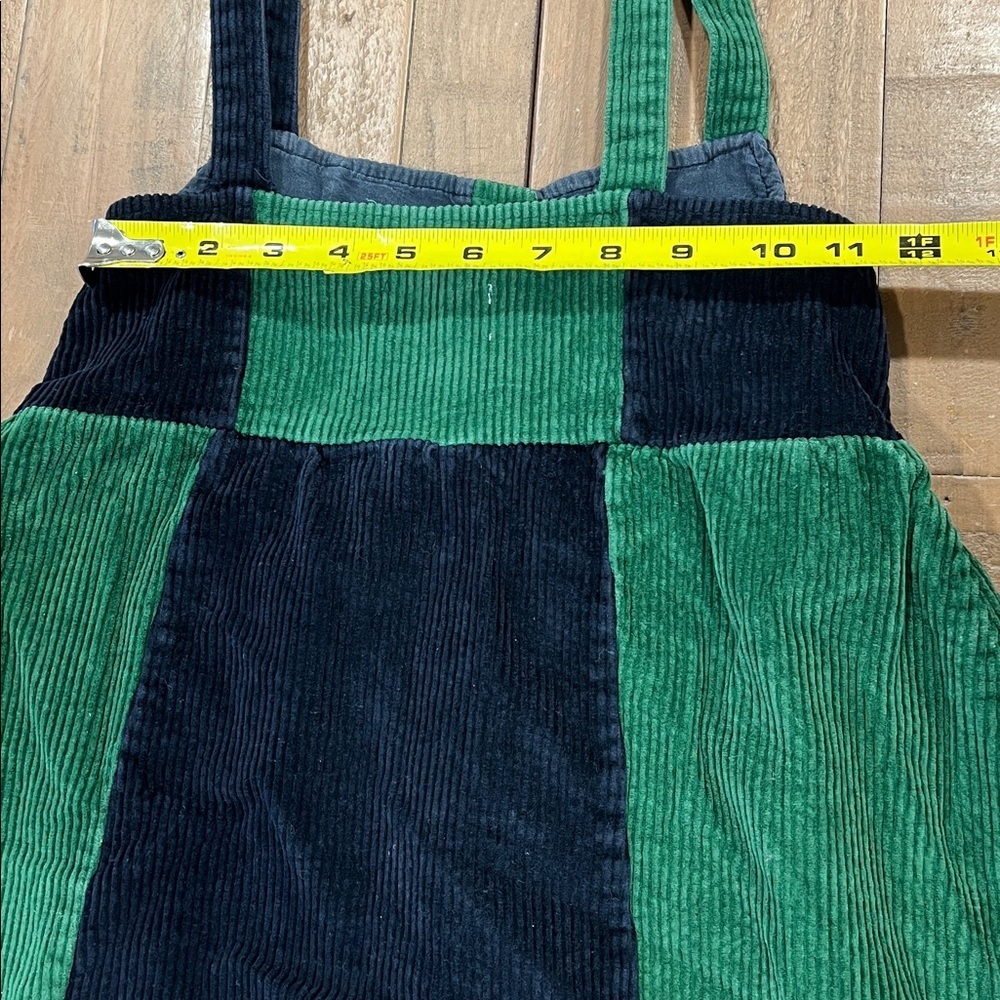 Bobo Choses funny friends button front corduroy jumper dress 8-9 year green blue - Picture 6 of 6